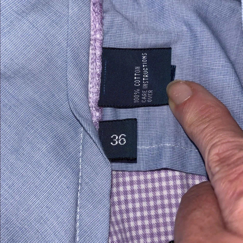 Polo Ralph Lauren Lavender Micro Gingham/Checkered Slim Fit 5 Pocket Short W/36